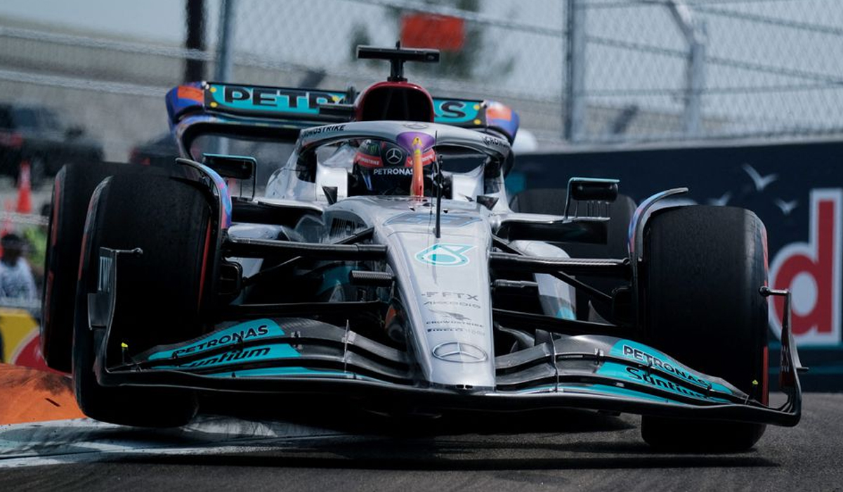 Russell puts Mercedes back on top in Miami practice